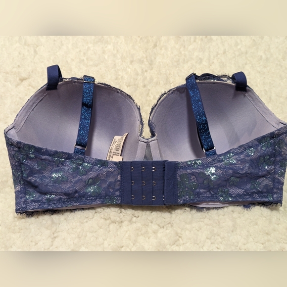 Victoria's Secret Dream Angels Lined Demi Bra Size 34DDD Purple Blue - Picture 5 of 9